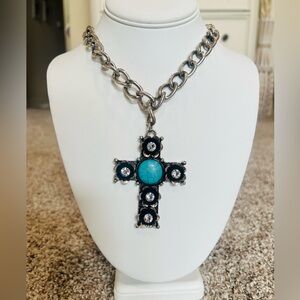 Texas size Cross Necklace and Chain